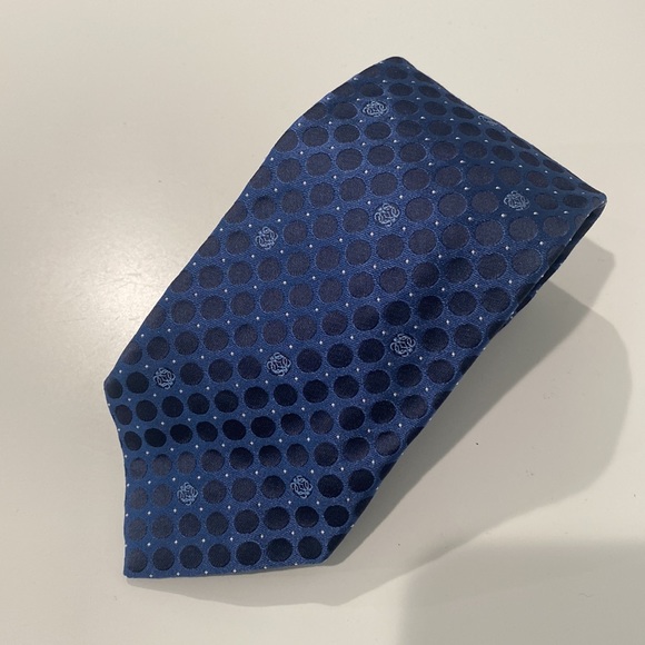 Loewe Madrid 1846 Royale Blue Logo Print Silk Tie 👔 - Picture 6 of 6